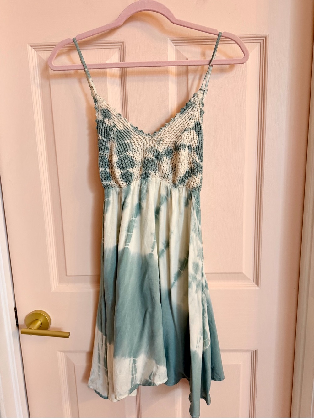Green tie dye ocean drive dress